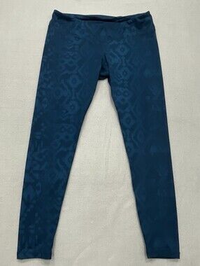 Old Navy Active Leggings Womens XL Blue Compression Workout Athletic Pants Gym